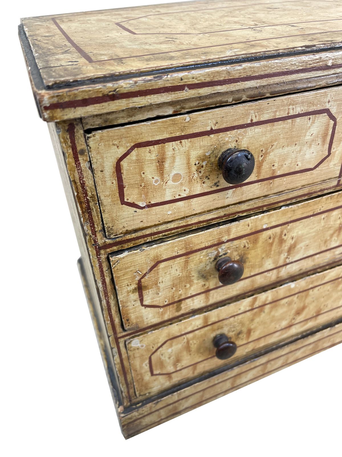 Mid 19th Century Birdseye Maple Simulated Miniature Chest (England, Circa 1860) photo for sale