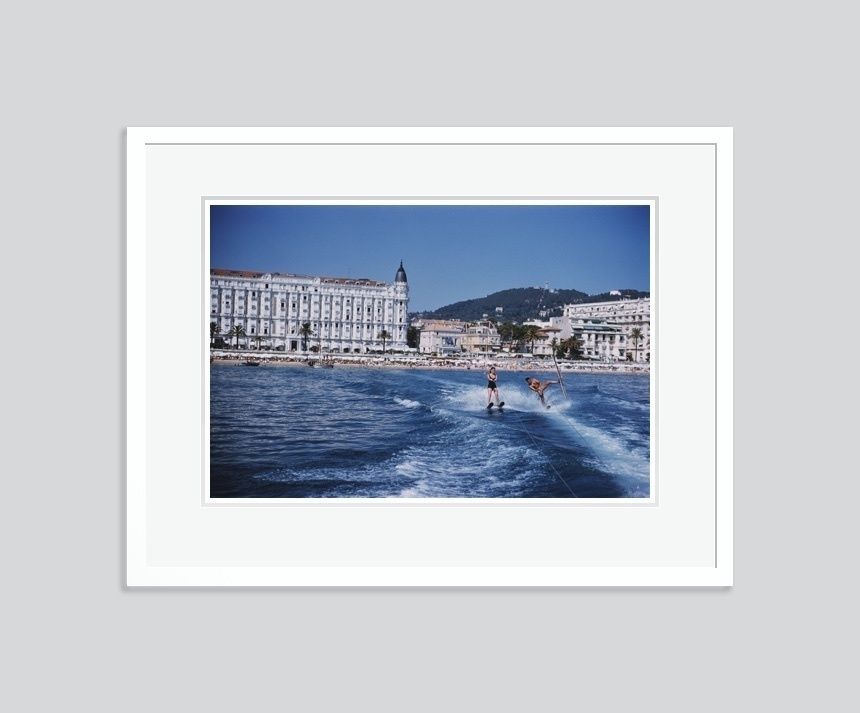 Slim Aarons 'Cannes Watersports' 1958 C Type Print Framed In White