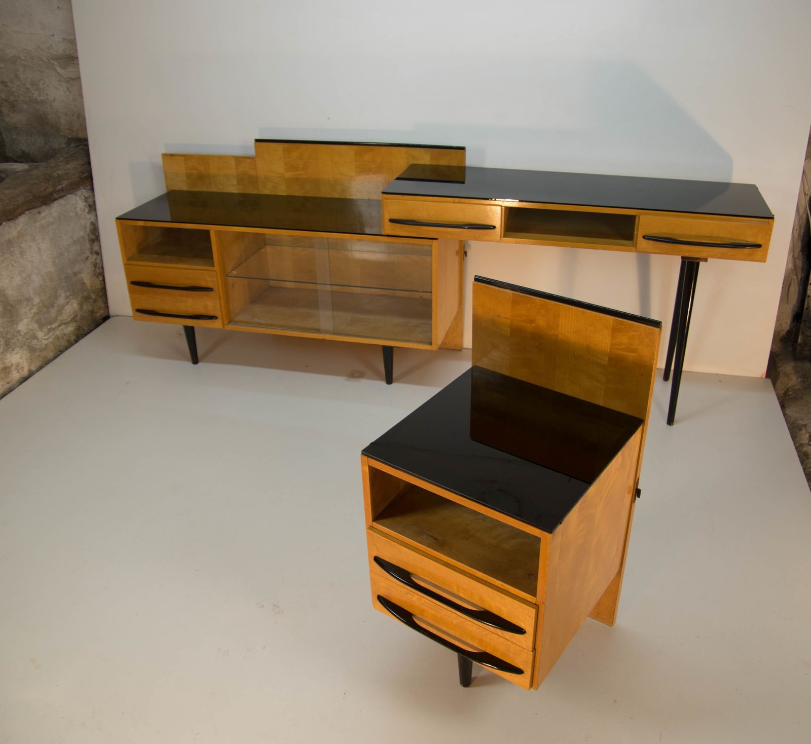 Modular Set Of Table, Night Stand And Chest Of Drawers By M. Pozar, 1960s photo buy