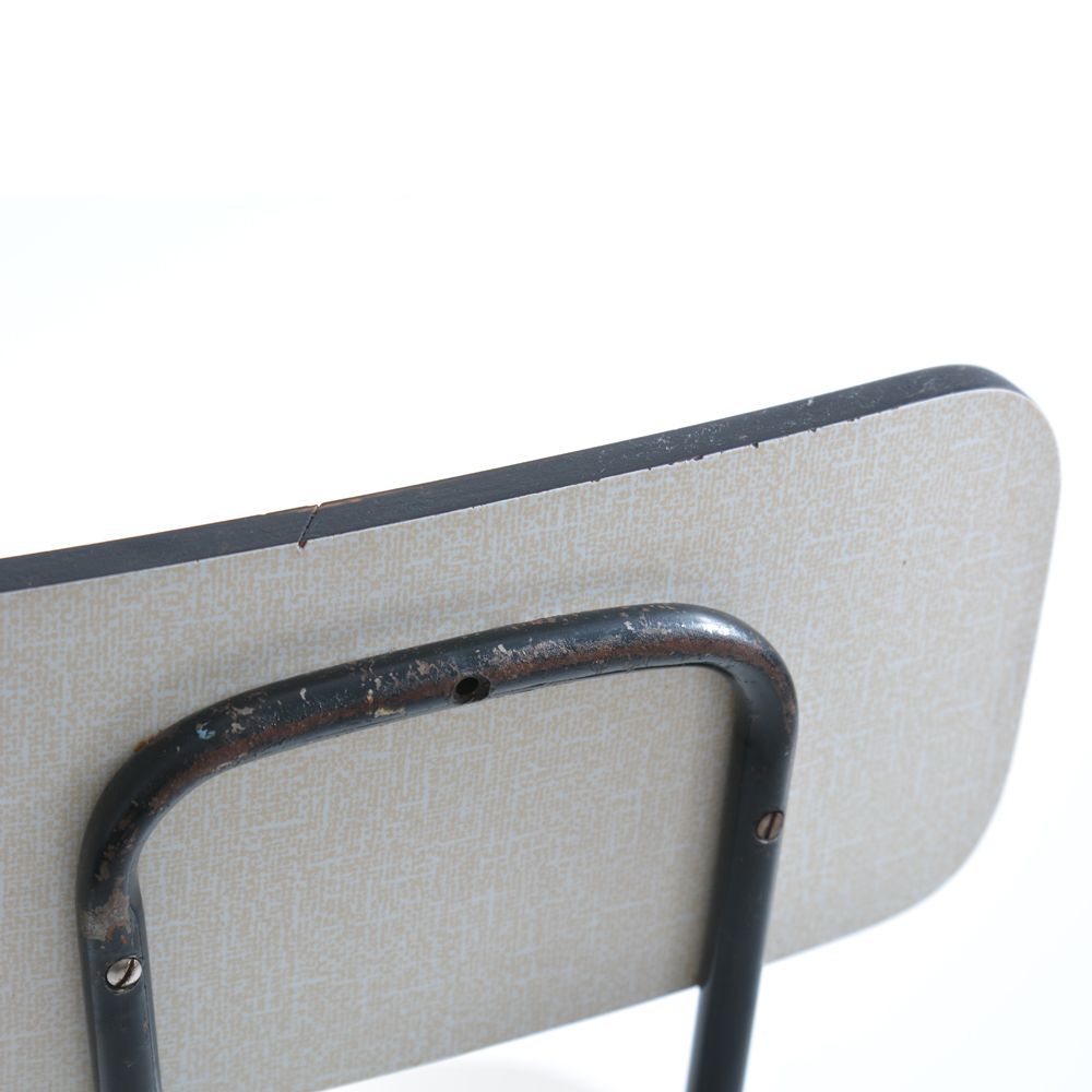 Midcentury Chair In Metal & Formica, Kovona Czechoslovakia 1960s photo vintage