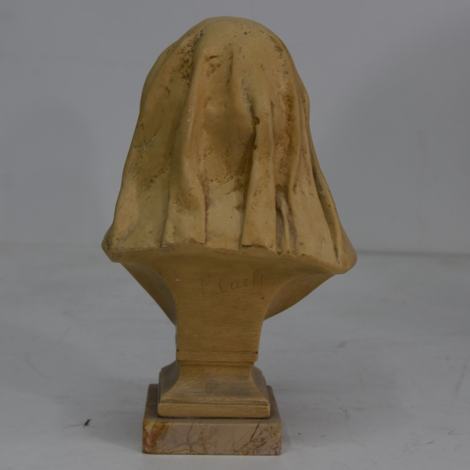Terracotta Statuette Of The Virgin Saint By F. Carli photo 222.0