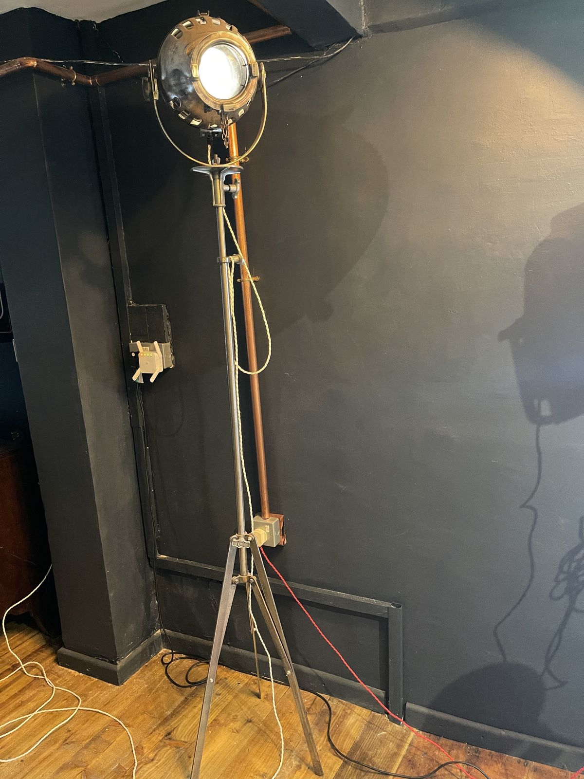 Rare Furse Theatre Light On A Very Rare And Original Polished Chrome And Brass Stand photo buy