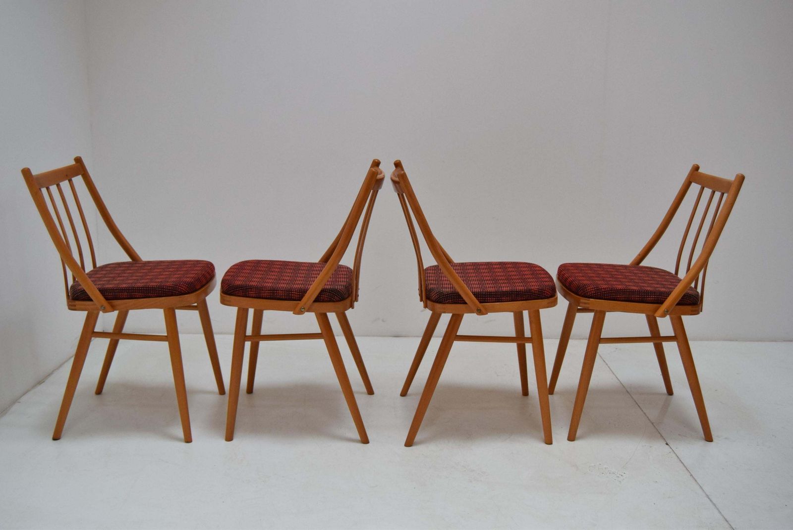Set Of Four Midcentury Dining Chairs By Antonín šuman, 1980s photo buy