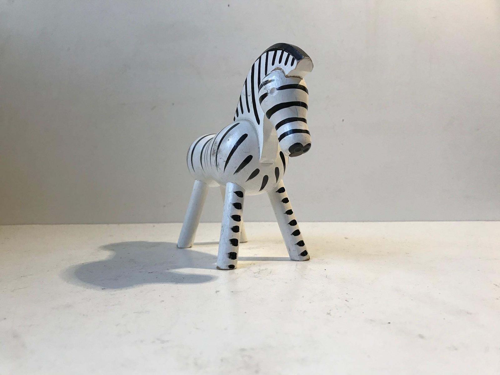 Kay Bojesen, Vintage Painted Zebra Figure, 1950s photo 700.0