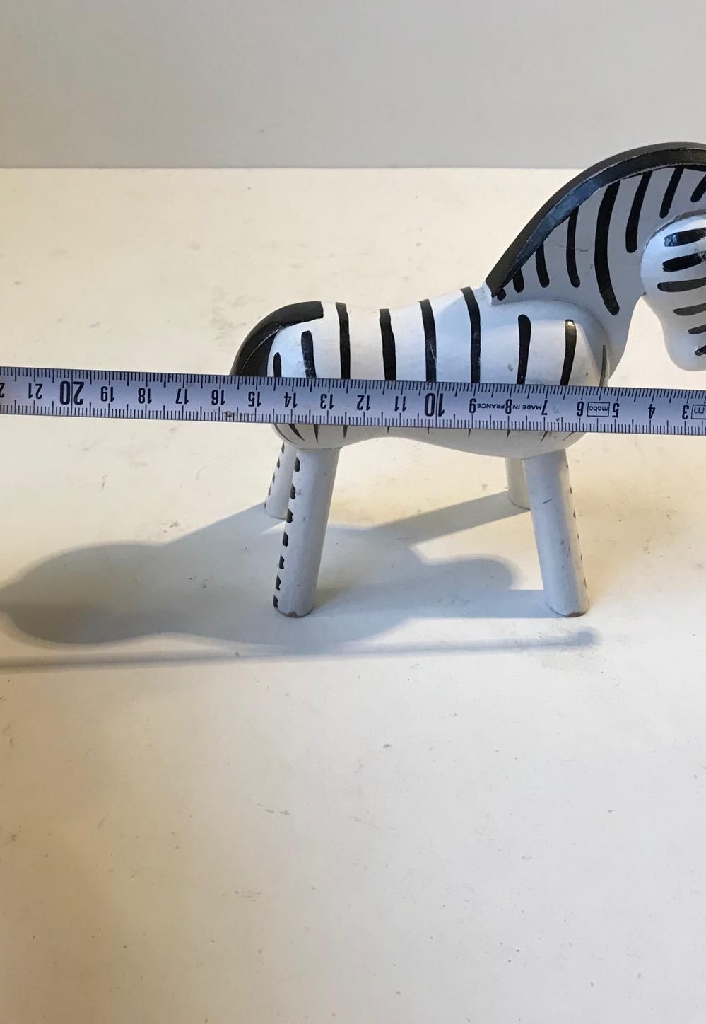 Kay Bojesen, Vintage Painted Zebra Figure, 1950s photo vintage