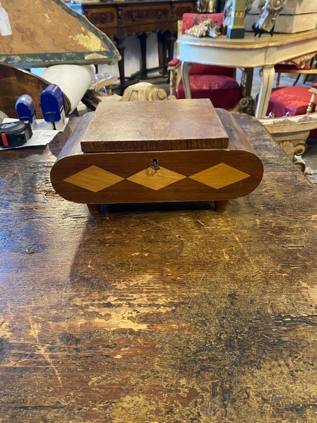 photo furniture 20yh Century, Mid Century Modern Mahogany Art Deco Jewelery Box .
