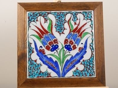 Turkey, Kutahya Pottery, Tiles, Art Paintings, Framed H, Free Shipping photo furniture
