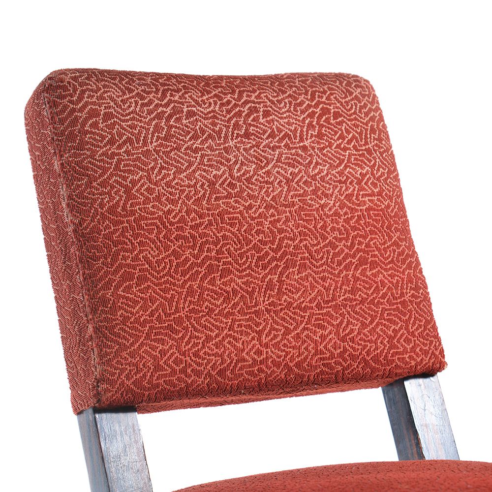 photo furniture Art Deco Dining Chair In Veneer And Original Fabric, Czechoslovakia, 1940s