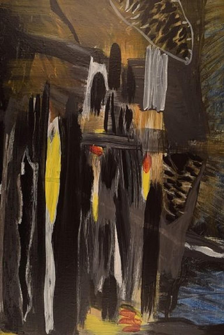 Ivy Lysdal, Acrylic On Canvas, Abstract Modernist Painting, Late 20th Century photo furniture