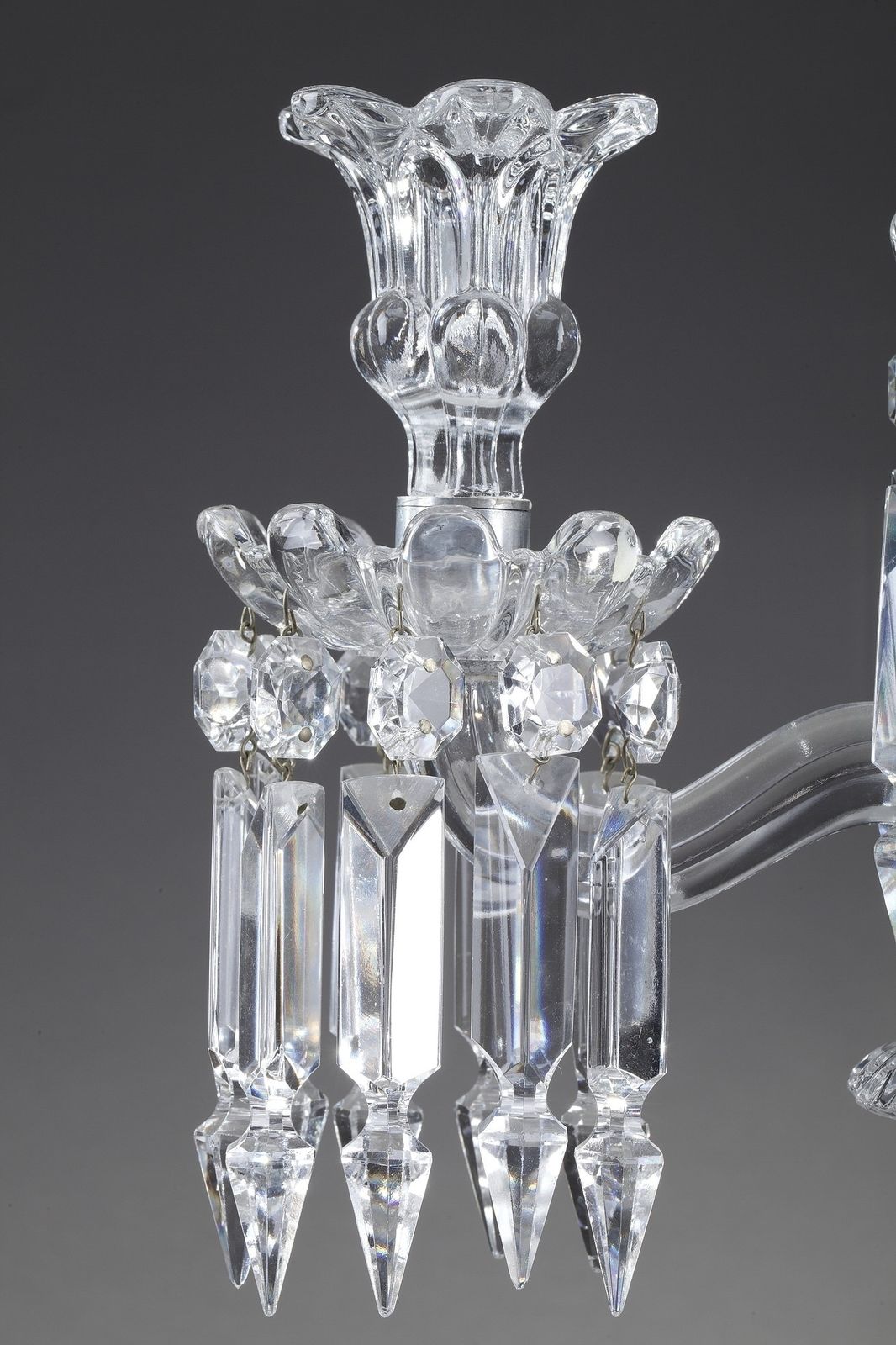 Woonaccessoires Paar kristallen kandelaars van Baccarat photo