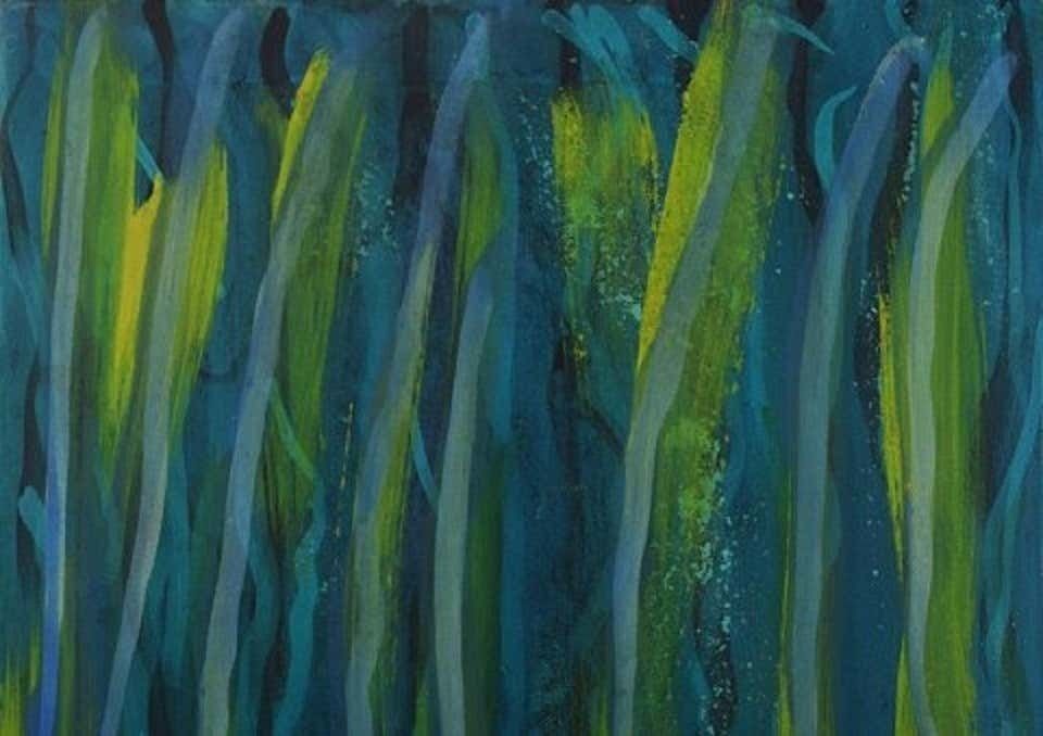 Ivy Lysdal, Acrylic On Canvas, Abstract Modernist Painting, Late 20th Century photo furniture