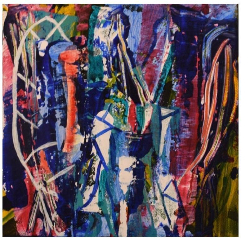 Ivy Lysdal, Acrylic On Canvas, Abstract Modernist Painting, Late 20th Century