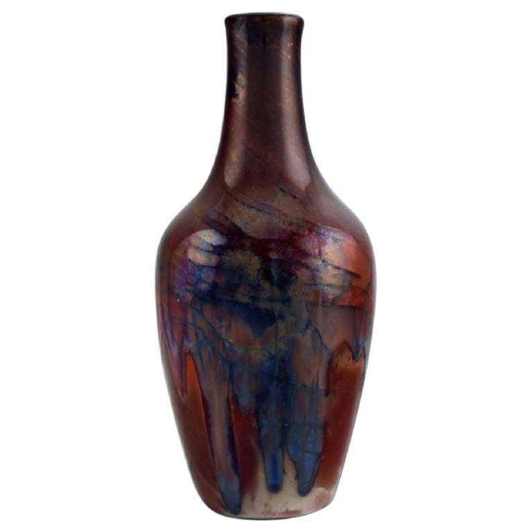 Karl Hansen Reistrup For Kähler, Antique Vase In Glazed Ceramics, 1890s photo furniture