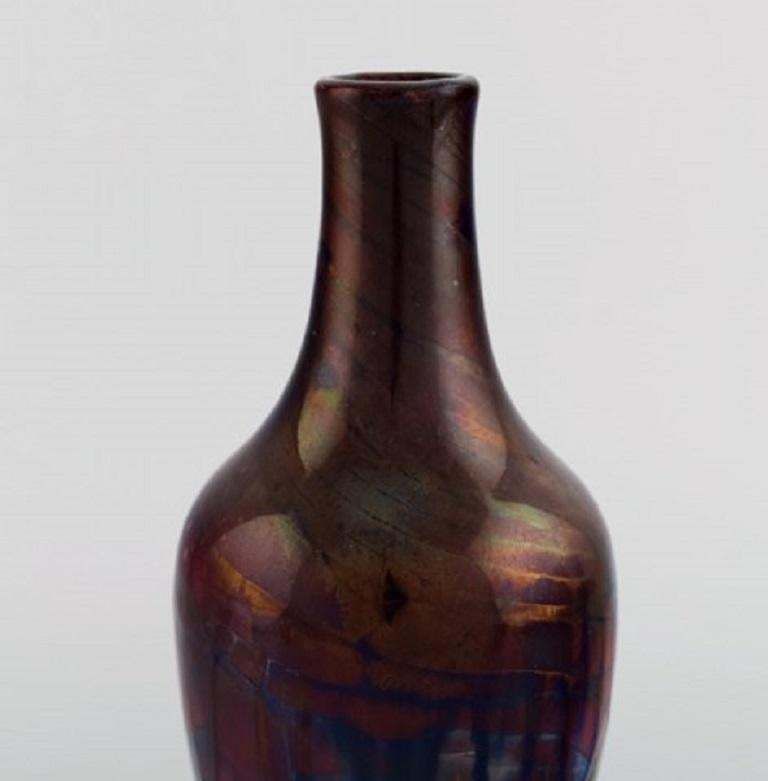 Karl Hansen Reistrup For Kähler, Antique Vase In Glazed Ceramics, 1890s photo Home Decor