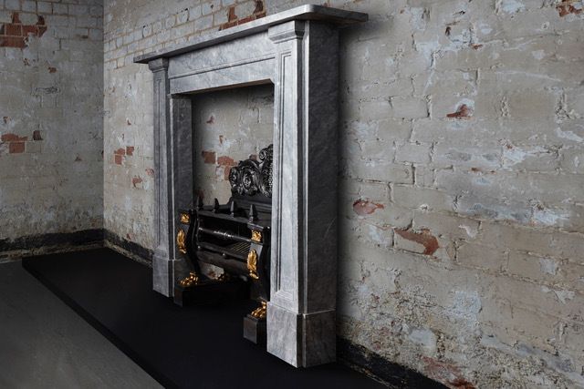 Stunning Georgian Dove Grey Marble Surround photo furniture