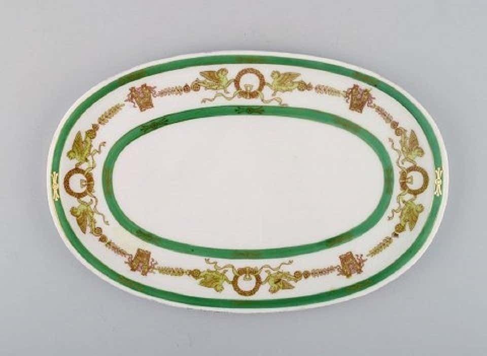 Limoges, France, Two Candlesticks And A Dish In Hand Painted Porcelain photo furniture