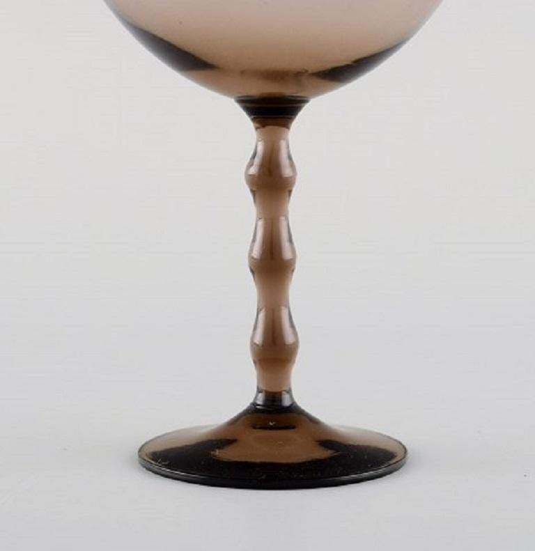 Service à liqueur Art déco en verre soufflé bouche fumé, Simon Gate pour Orrefors photo buy