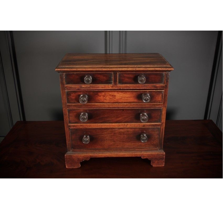 Georgian Mahogany Miniature Apprentice Chest photo Furniture