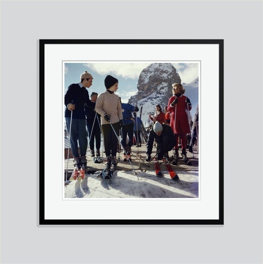Slim Aarons 'Cortina D’ampezzo' 1962 C Type Print Framed In Black