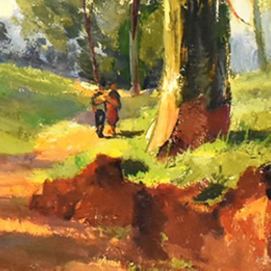 Landscape Painting, Rome Painting, Greek Temple Painting, Oil On Canvas, 20 Th Century. (Qp15) photo Art