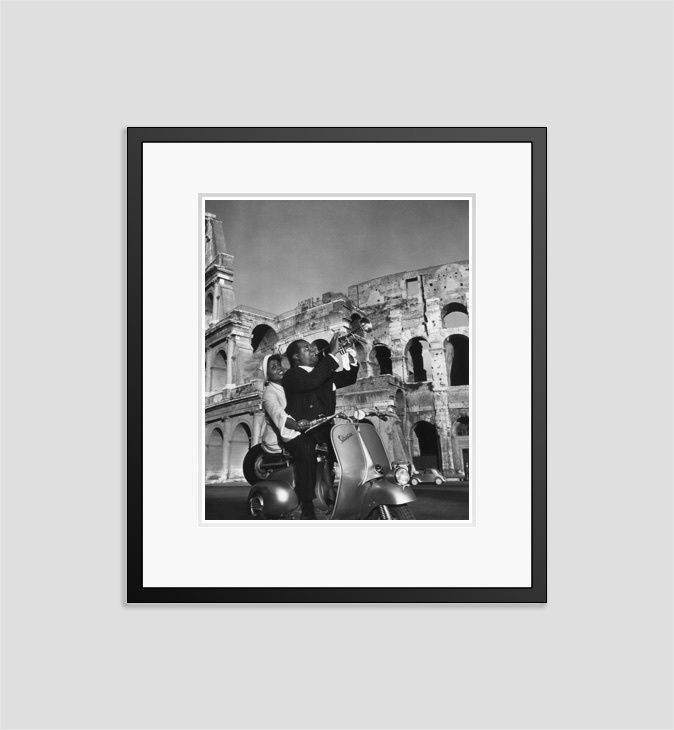 Slim Aarons 'Jazz Scooter' 1948 Silver Gelatin Print Framed In Black