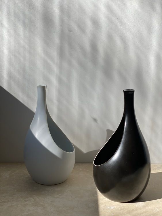 Stig Lindberg Set Of Two 'Pungo' Ceramic Vases By Gustavsberg, 1950s photo furniture