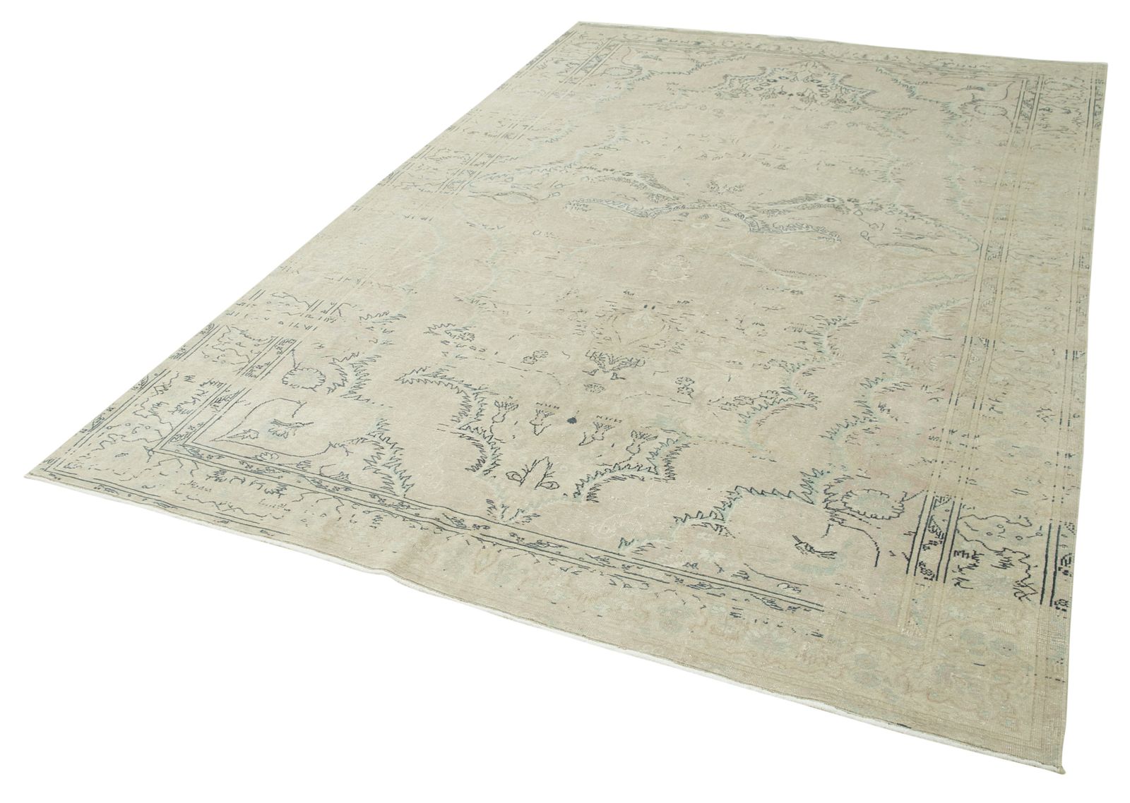 Antique Turkish Distressed One Of A Kind Unique Kayseri Rug photo furniture