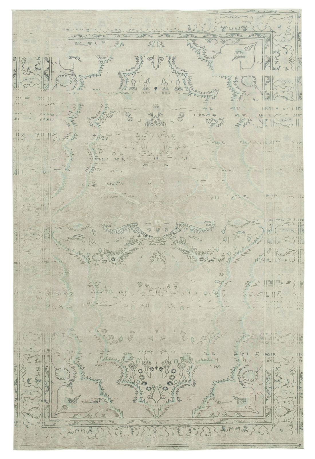 Antique Turkish Distressed One Of A Kind Unique Kayseri Rug