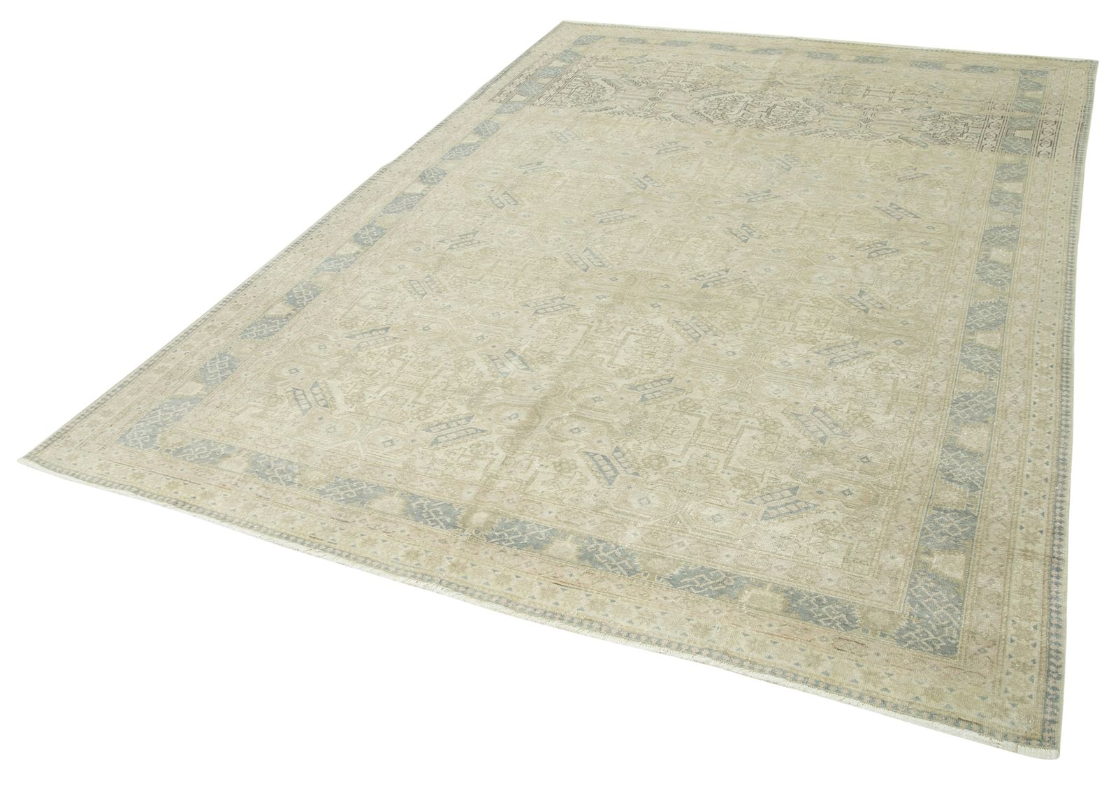 Antique Turkish Distressed One Of A Kind Unique Kayseri Rug photo vinterior