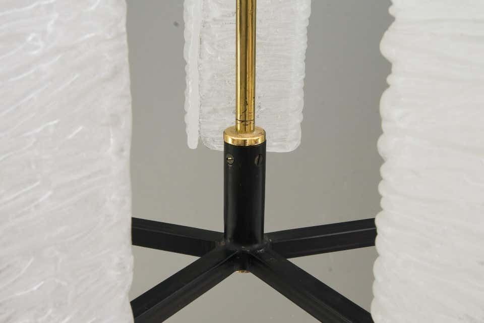 J.T. Kalmar Frosted Glass Chandelier, Vienna, Circa 1960s photo vintage