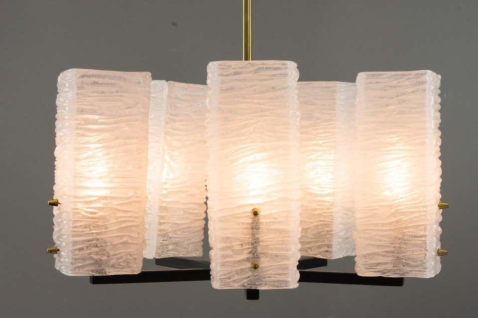 photo buy J.T. Kalmar Frosted Glass Chandelier, Vienna, Circa 1960s