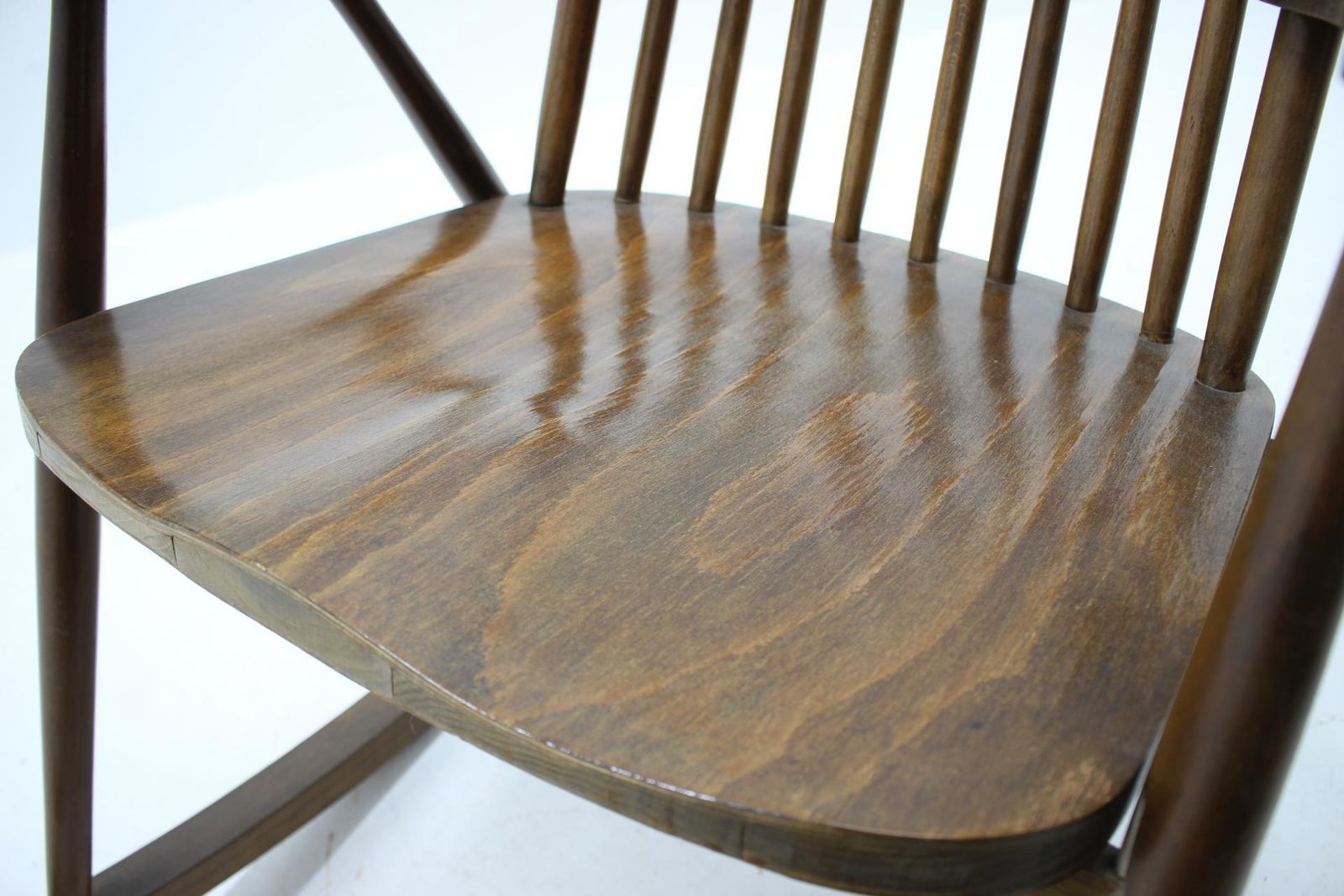 Mid Century Wooden Scandinavian Style Rocking Chair   Czechoslovakia / 1960s photo furniture