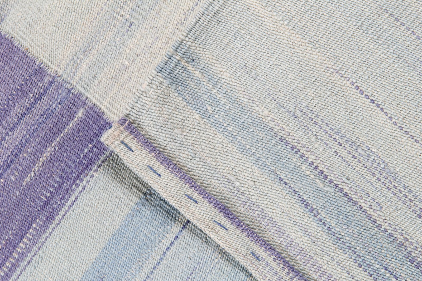 Handgeweven modern kilimkleed, blauw Afghaans wollen vloerkleed 188 x 233 cm photo Textiel