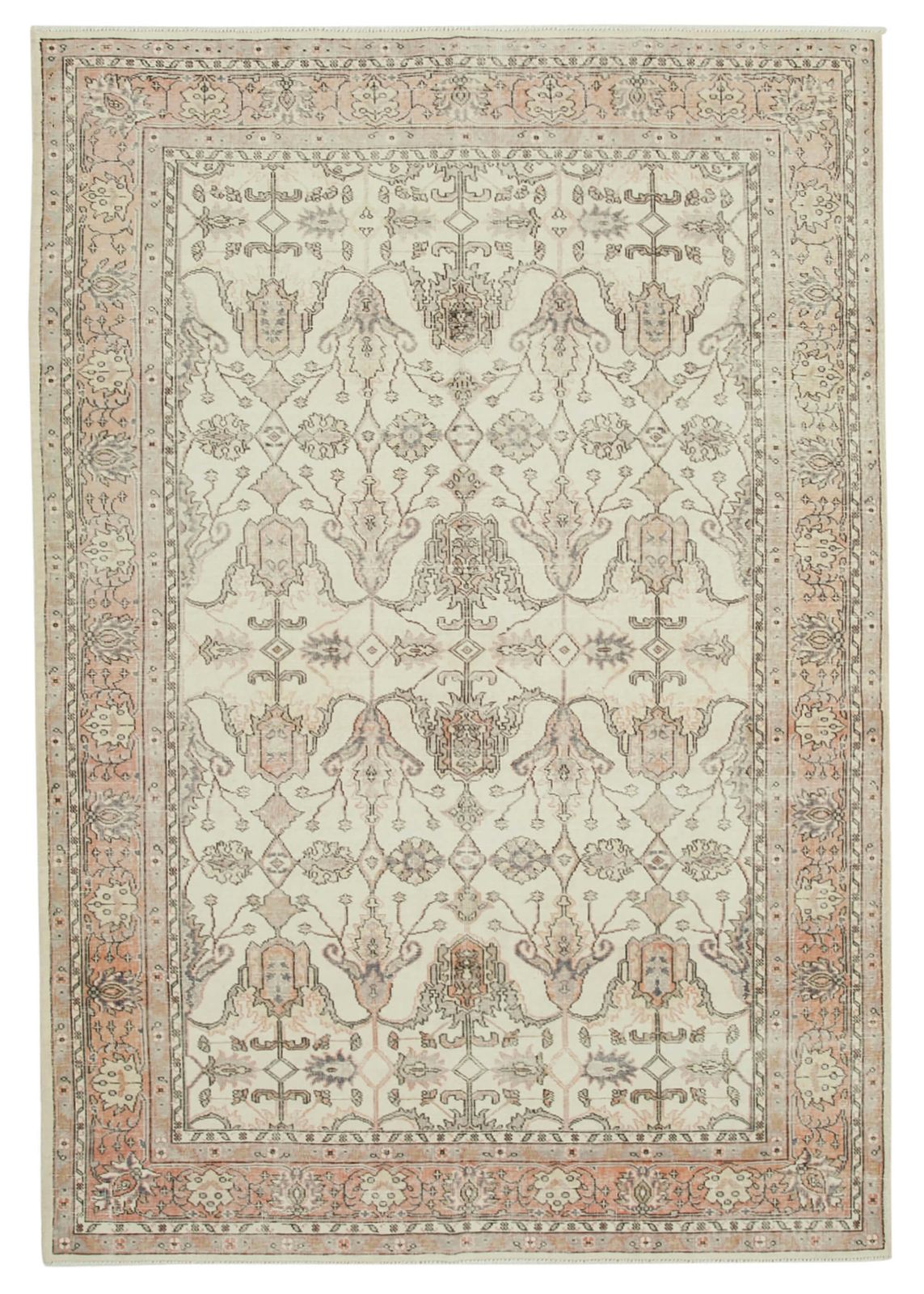 Antique Turkish Distressed One Of A Kind Unique Kayseri Rug