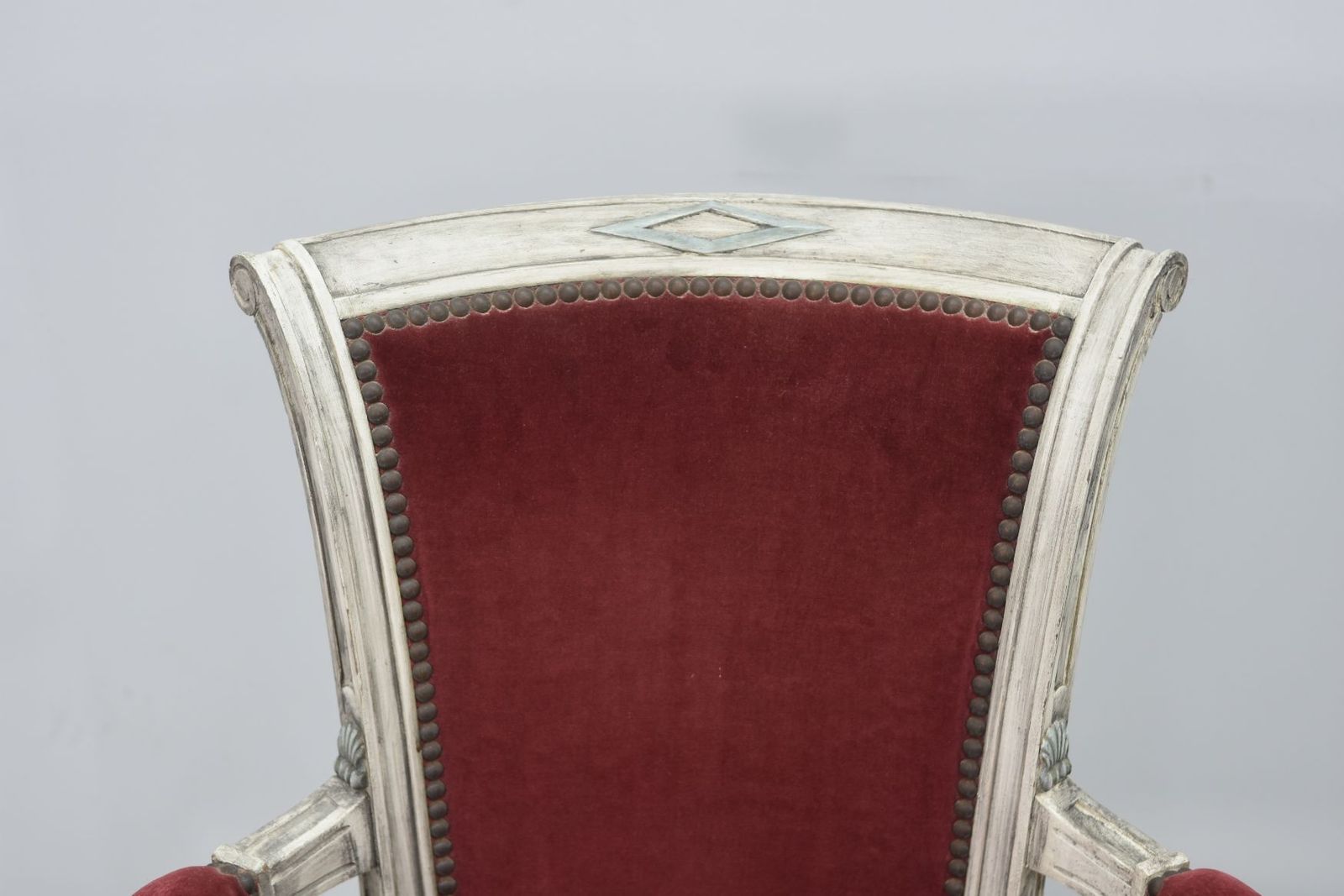 Louis XVI Armchair Burgundy Velvet In Beech Forming A Pair photo 643.0