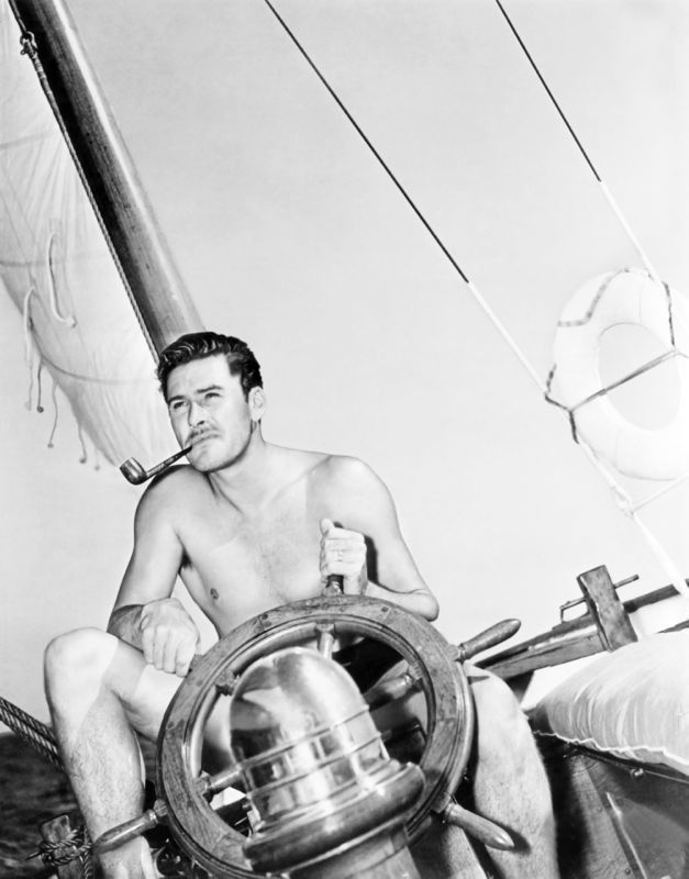 'Errol & His Yacht' 1930s Oversize Archival Pigment Print Unframed