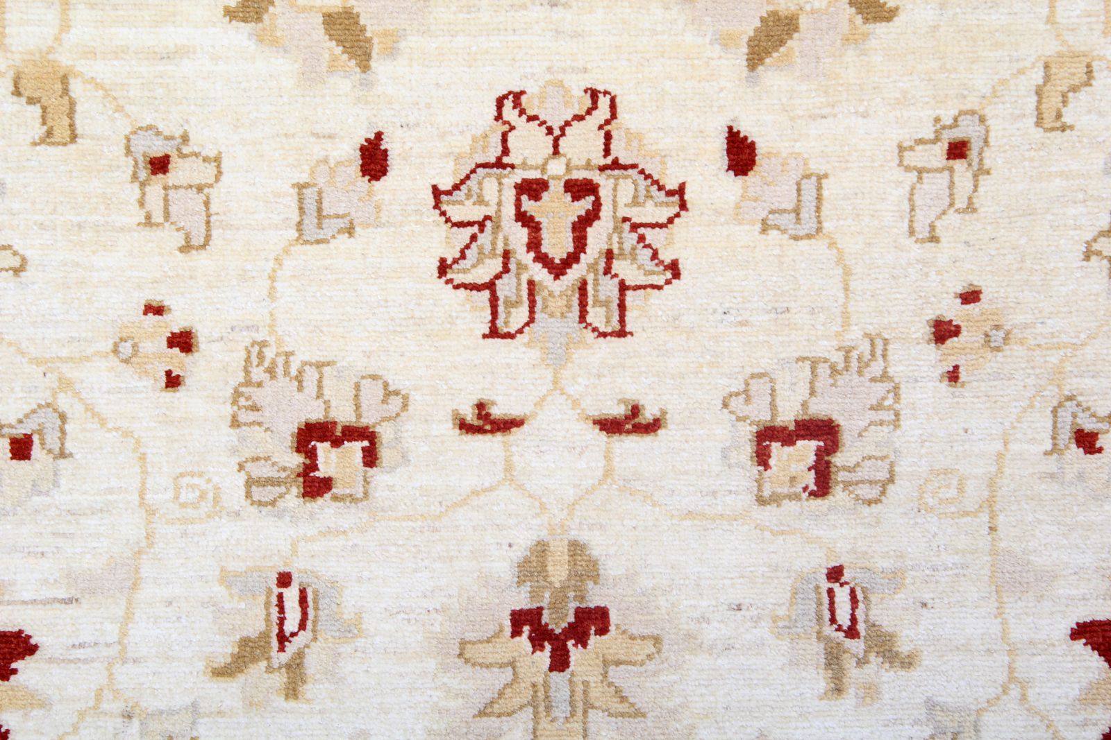 Small Handmade Wool Ziegler Rug, Cream Oriental Sultanabad Carpet Rug 106 X 150 Cm photo for sale