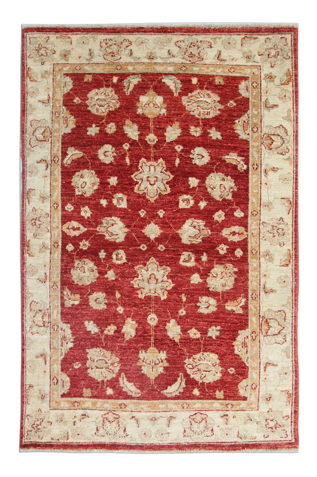 Traditional Red Wool Ziegler Sultanabad Rug, Small Handwoven Oriental Carpet  100 X 152 Cm