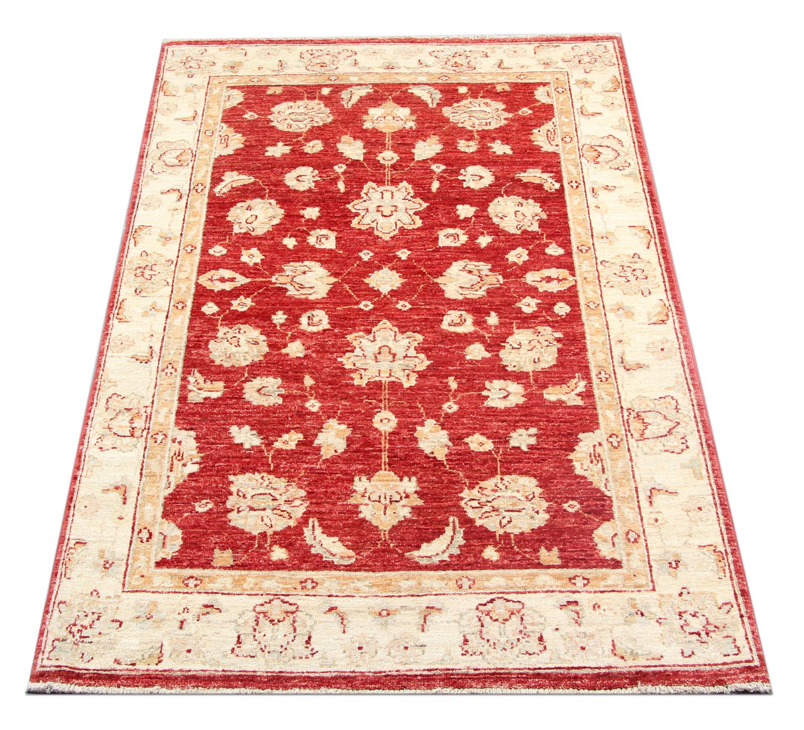 Traditional Red Wool Ziegler Sultanabad Rug, Small Handwoven Oriental Carpet  100 X 152 Cm photo furniture