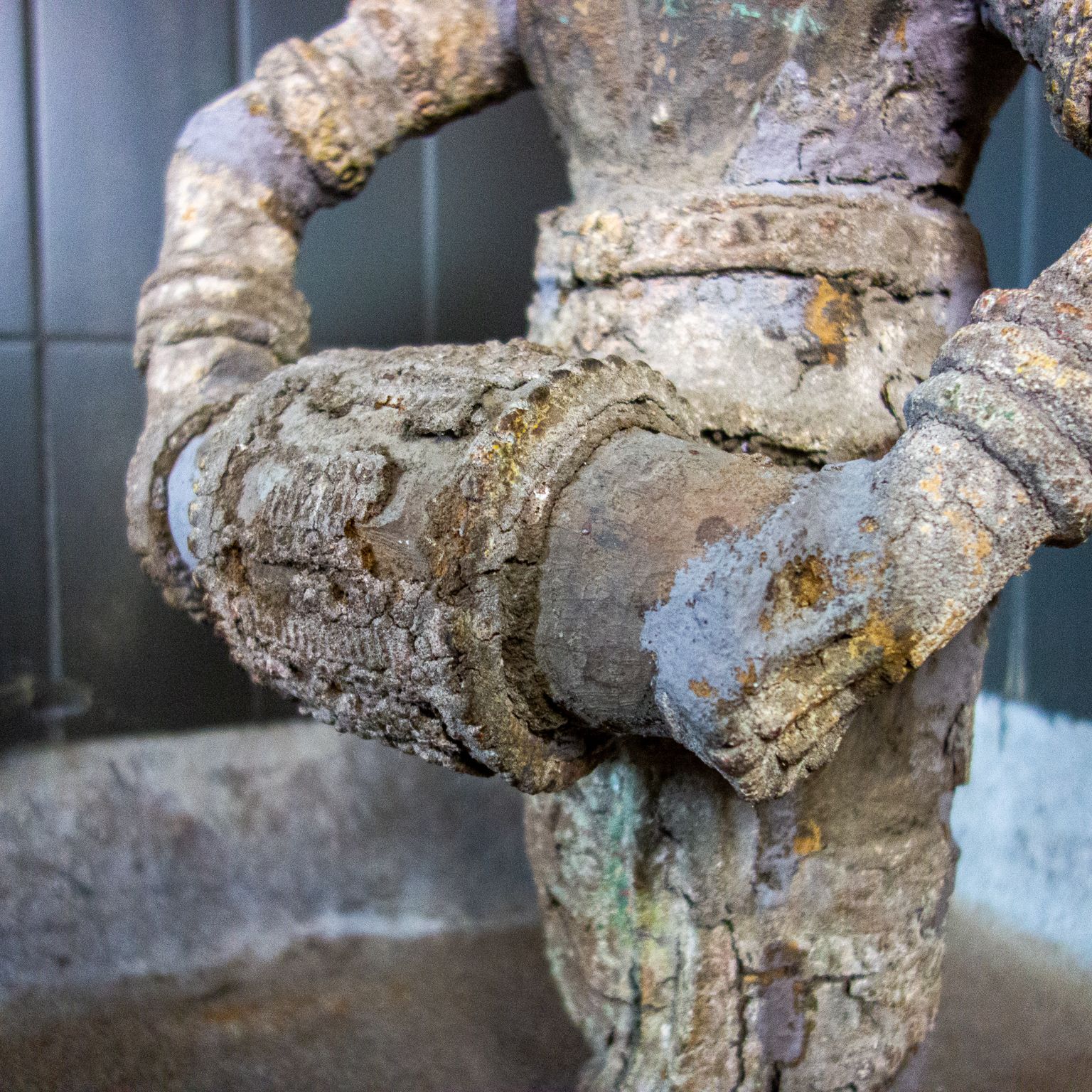 Wabi Sabi Weathered Wooden Sculpture Woman Patina photo for sale