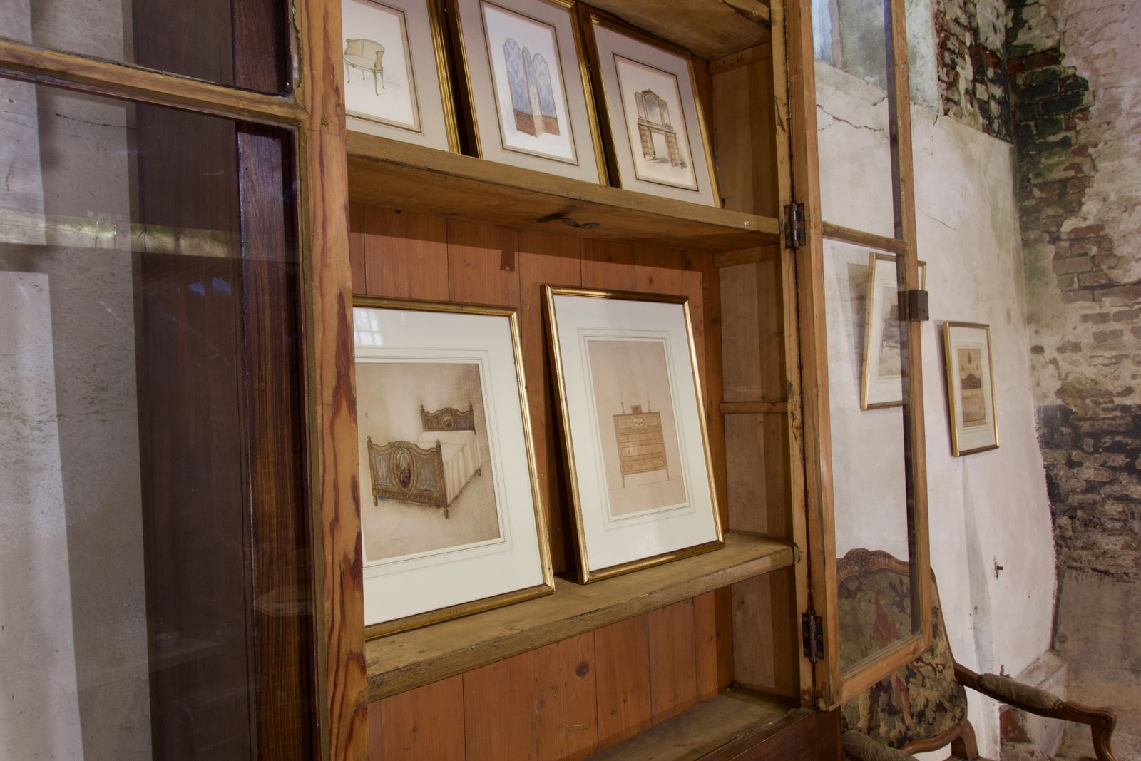 photo for sale Twelve 20th Century Watercolour Paintings   Featuring W.&J. Sloane Furniture