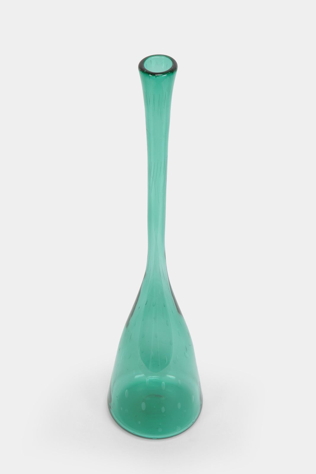 Large Vetro Verde D'empoli Vase, 50s
