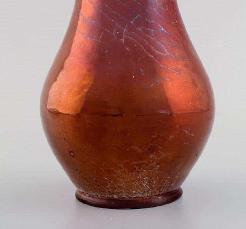 Karl Hansen Reistrup For Kähler, Antique Vase In Glazed Ceramics, 1890s photo vinterior