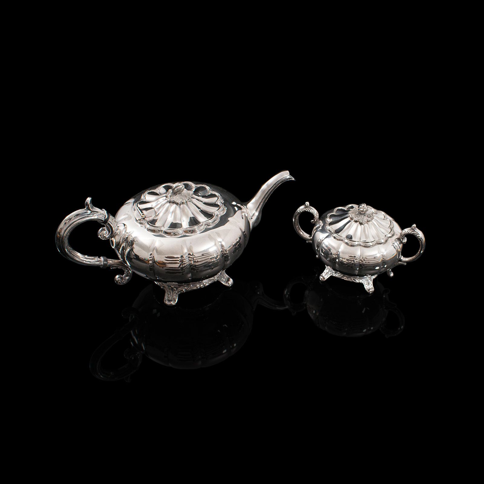 Vintage Tea Service, English, Silver Plated, Teapot, Dish, Viners Of Sheffield photo furniture