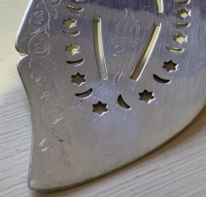 photo for sale A Silver Plated Fish Slice ,Maker Israel Yudemas C1910