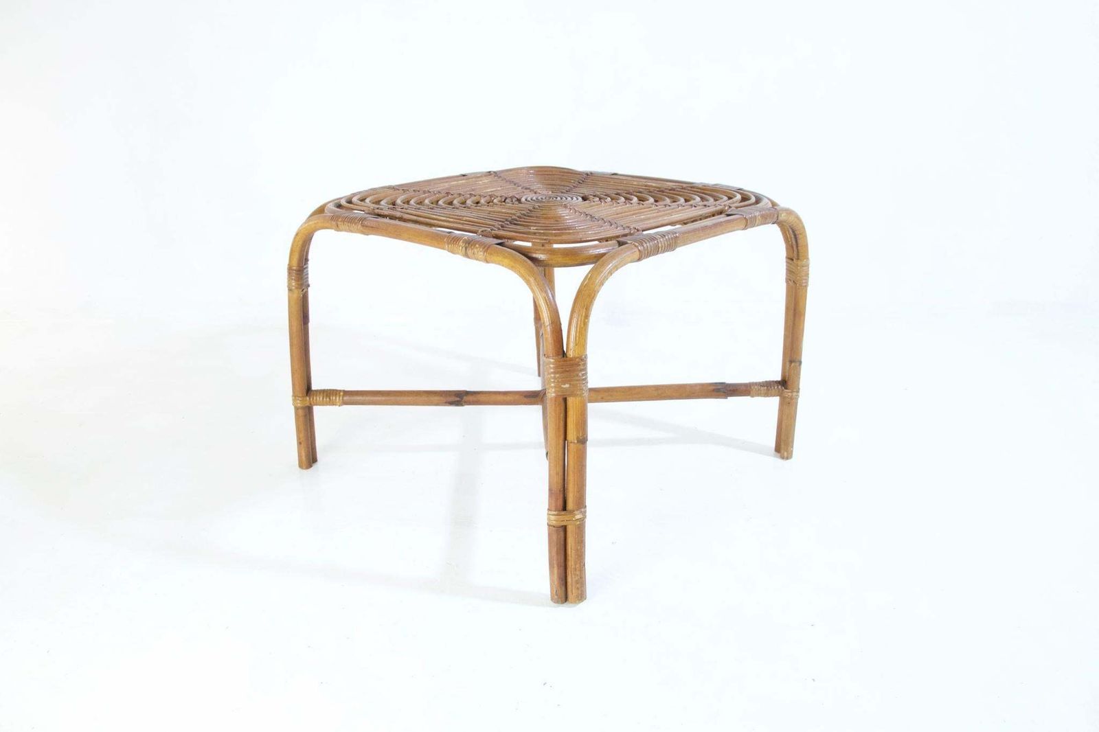 Midcentury Bamboo Table In The Style Of Franco Albini, Italy photo Garden Furniture