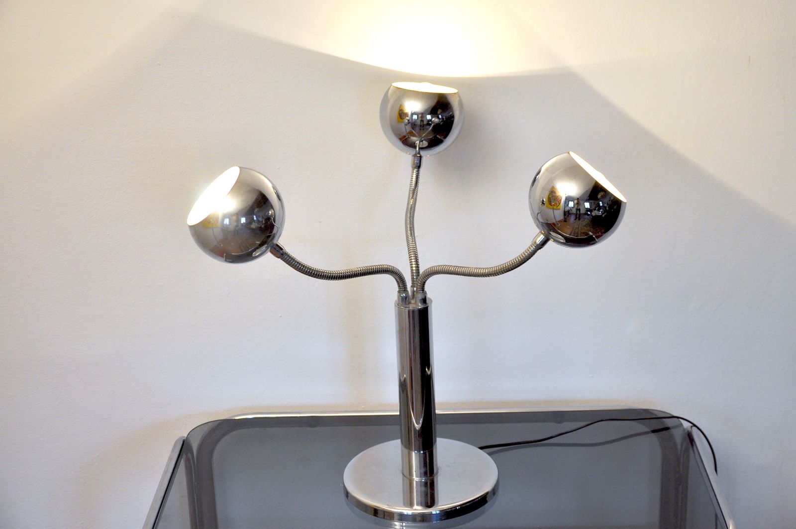 Goffredo Reggiani Chrome Lamp, Italy, 1970