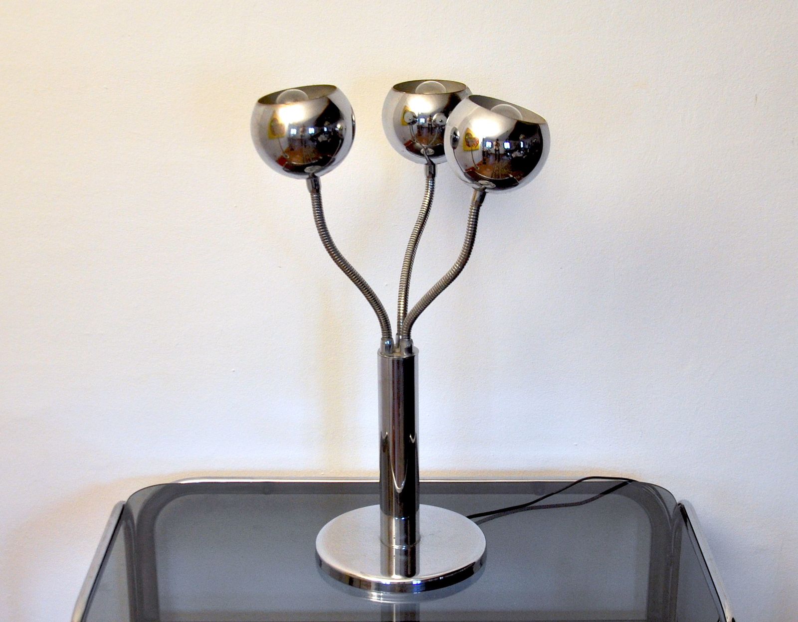 Goffredo Reggiani Chrome Lamp, Italy, 1970 photo Lighting