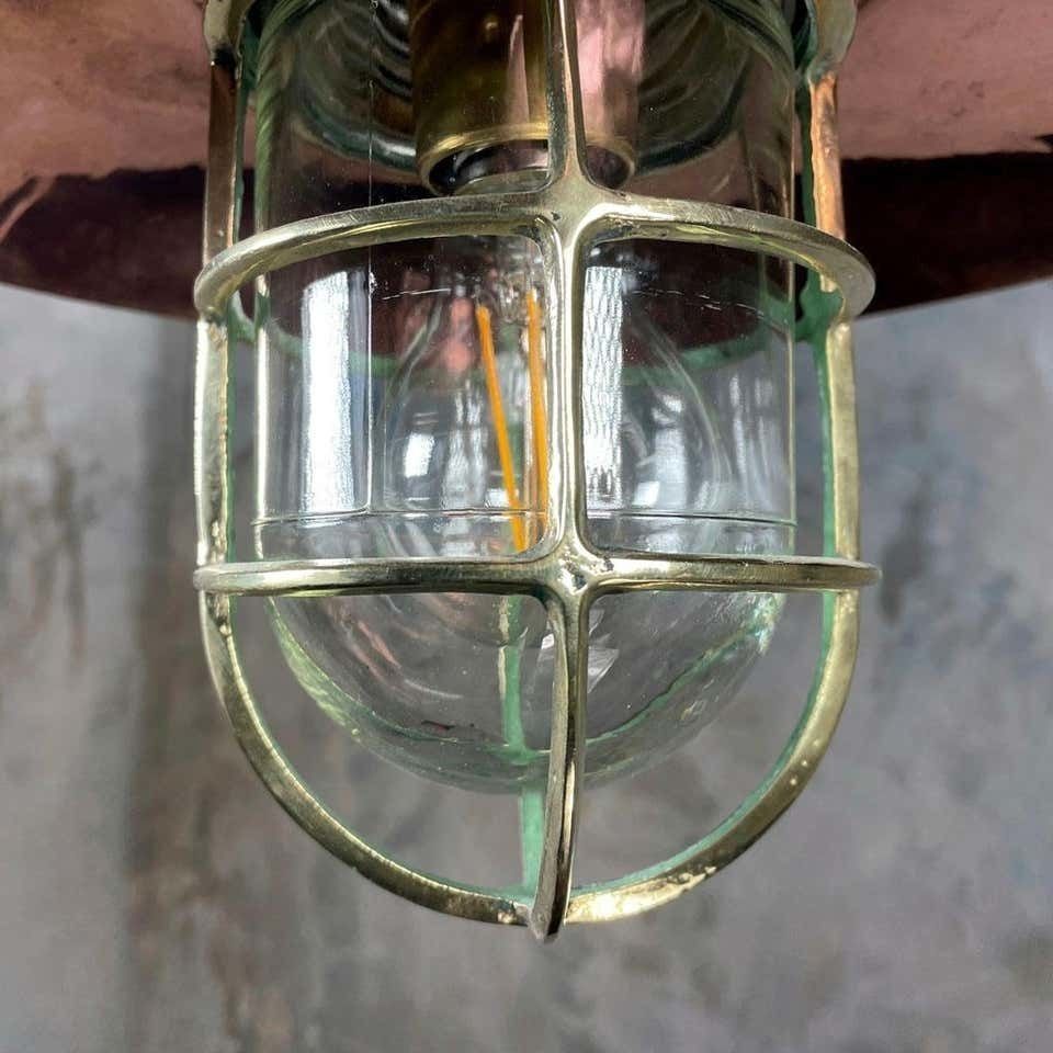 photo furniture Copper And Iron Ceiling Light With Cage   Original Industrial Style Metal Ceiling Lighting
