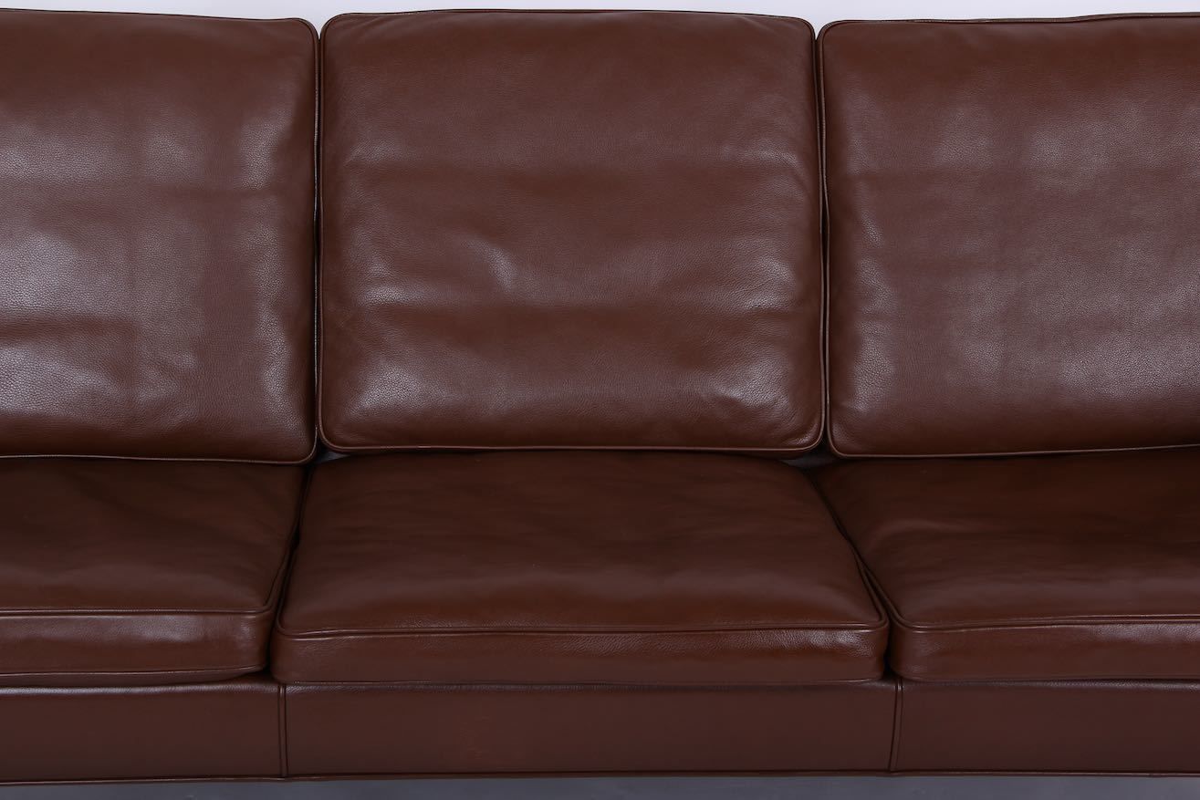 Borge Mogensen 3   Seat Sofa. Original Fredericia Furniture. Original Brown Leather. photo Furniture